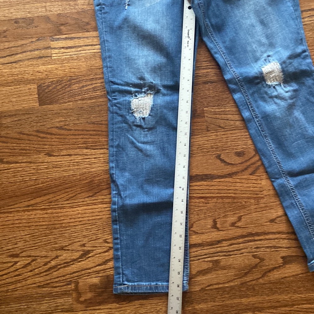 Vintage America Jeans Sz 10 medium wash EC floral inside band very cute! Spring - Picture 8 of 10
